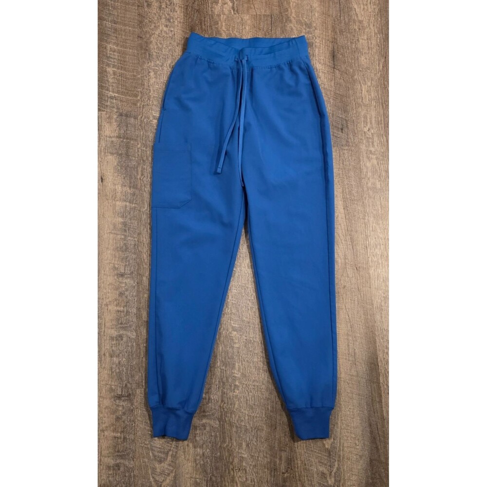 Mandala Equa-Tek Women's Elastic Waist Blue Medical Scrubs Pants Size XXS
